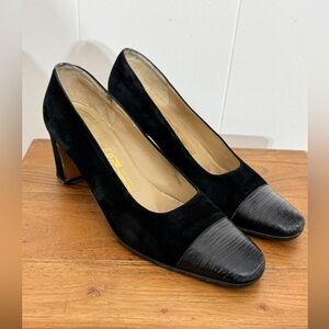 Salvatore Ferragamo Vintage Suede Pumps